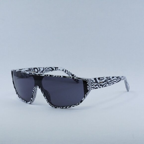 🕶️ New Celine CL40195I 04A Sunglasses - Zebra Frame, Smoke Lenses